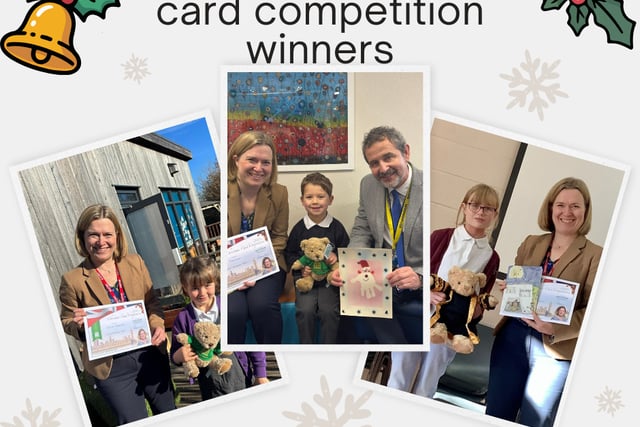 Rebecca Smith announces winners of Christmas card competition