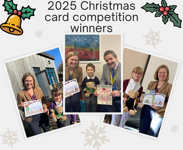 Rebecca Smith announces winners of Christmas card competition