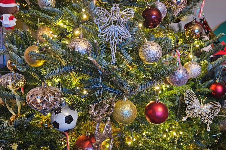 A cheerful Christmas tree