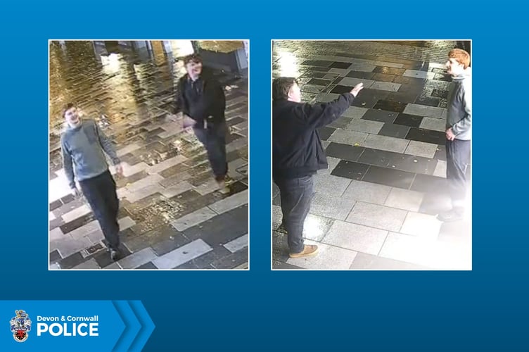 The two men wanted for questioning