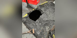 Giant hole discovered beneath Fore Street in Kingsbridge