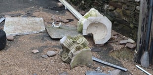 Devon village battered by storm