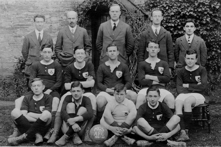 Kingsbridge Grammar School (KGS) football team 1919 - 1920