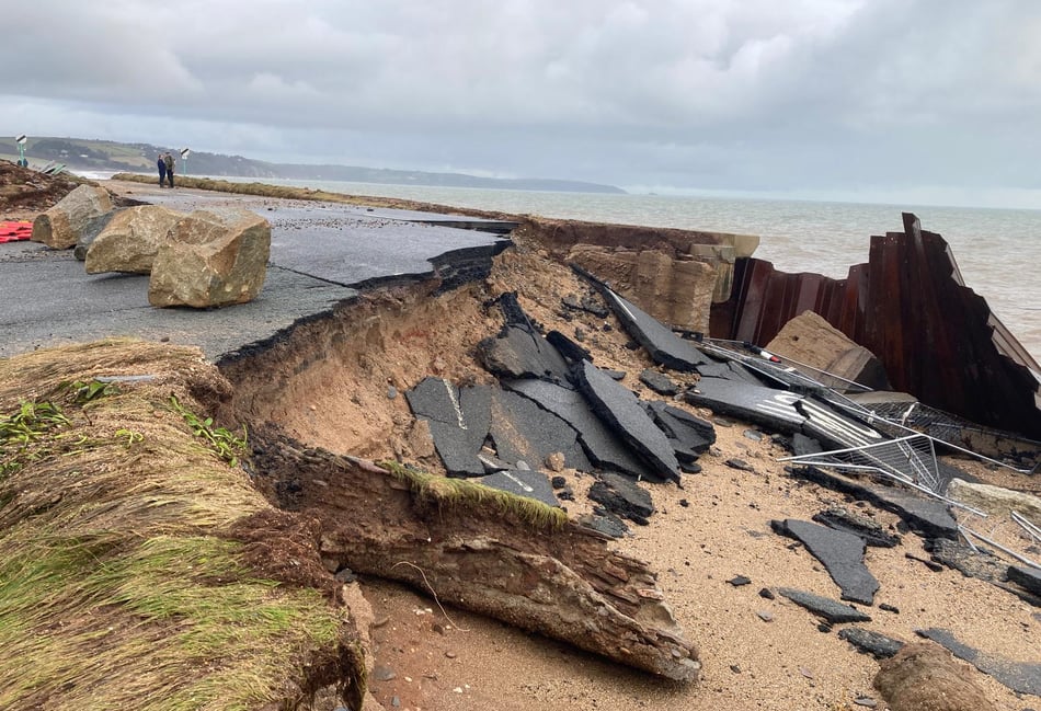 Heartbreak at Slapton as main road destroyed