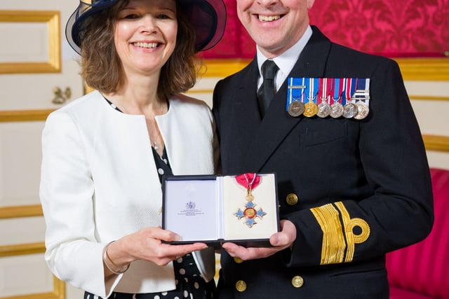 Rear Admiral Phil Game honoured with CBE at St James Palace