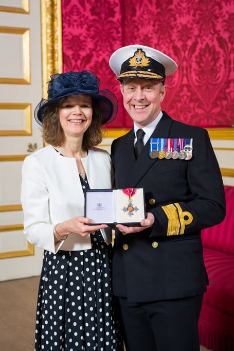 Rear Admiral Phil Game CBE  and his wife Sian