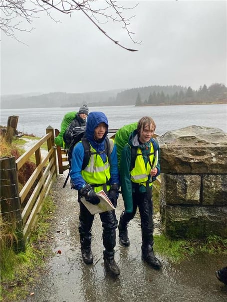 ICC pupils on a Ten Tours training walk