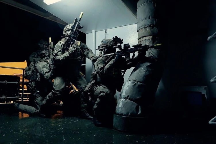 The Royal Marines in action