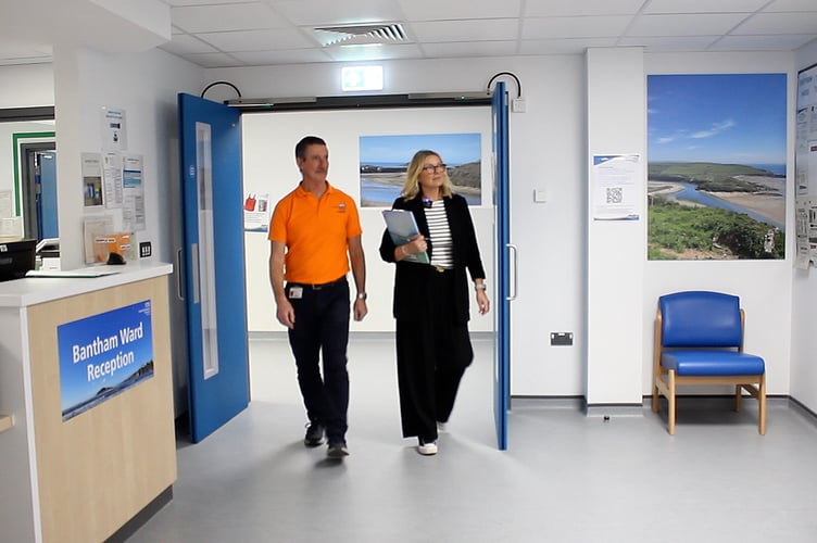 Paul "Robbie" Roberts and Sharon Clough, Hospital Environments Officer who took part in the assessments.