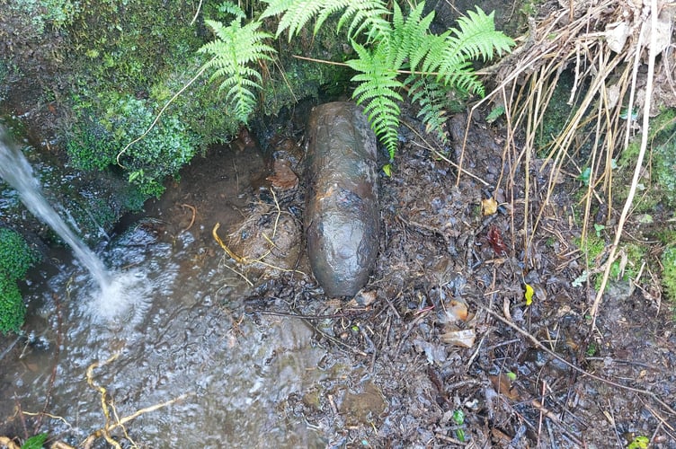 One of the empty bombs