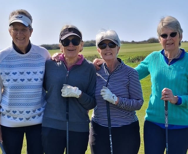 Heather and Jan narrowly win winter foursomes final at Thurlestone