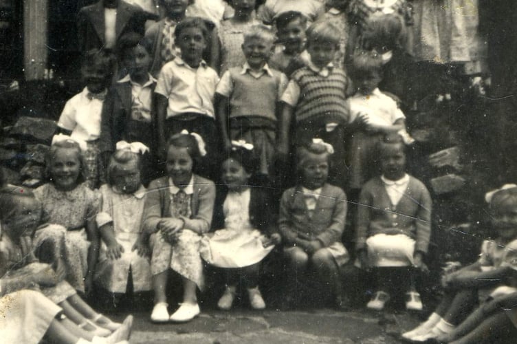 Photograph from the family of Alphaeus Ball.
Sunday School group. 1955
