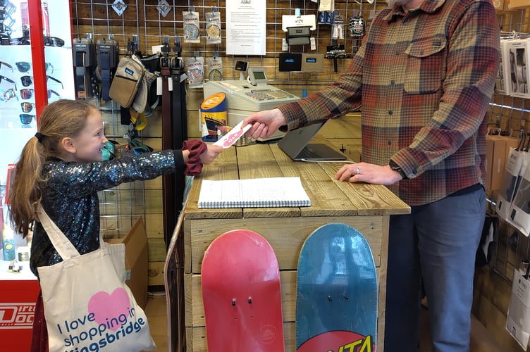 South Hams Chamber Loyalty Card Competition Winner Ren at Kingsbridge Retailer Habit