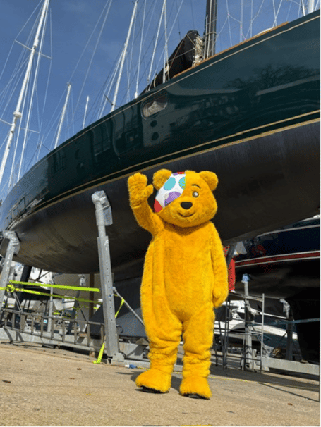 BBC icon Pudsey is set to voyage around Britain, stopping in at Dartmouth.