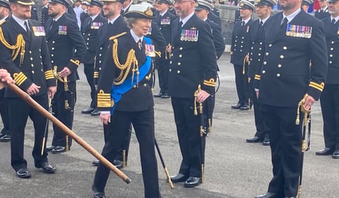 Princess Anne Honours New Navy Officers
