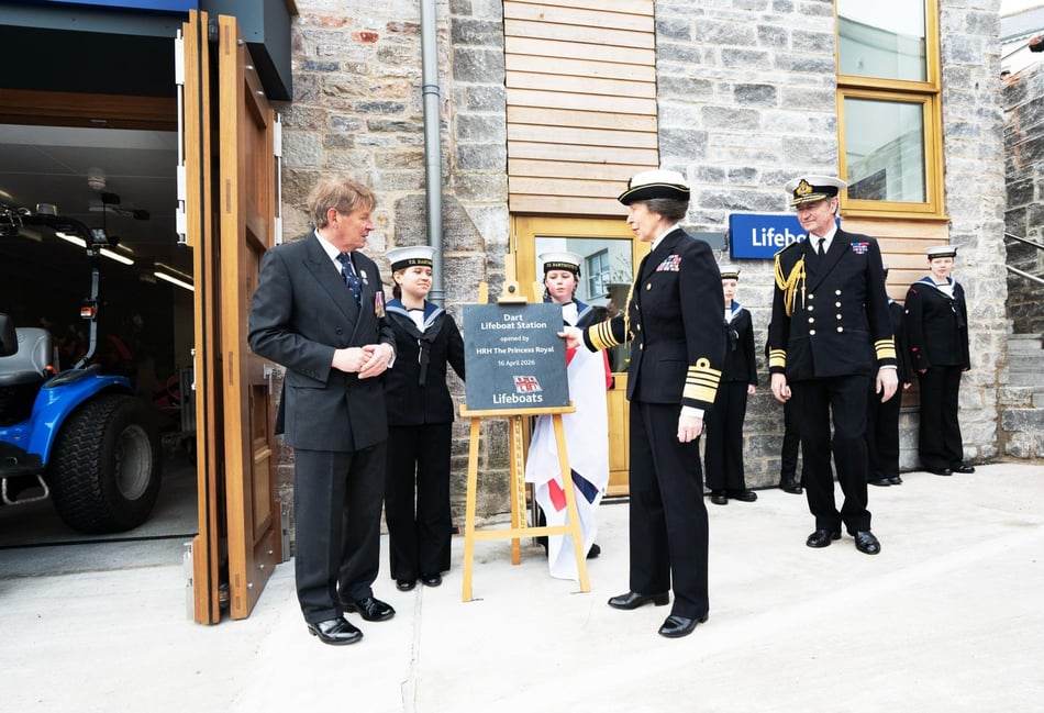 Princess Anne opens renovated RNLI lifeboat station in Dartmouth