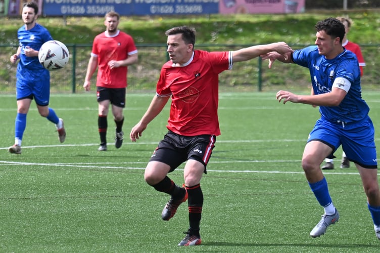 South Devon Football League. Herald Cup action from Paignton Saints versus East Allington. Saints move closer to the much sought-after Herald Cup after beating their South Hams visitors 2-1 after extra time