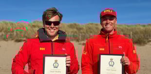 RNLI lifeguards Noah Hindley and Matt Pyman honoured for bravery