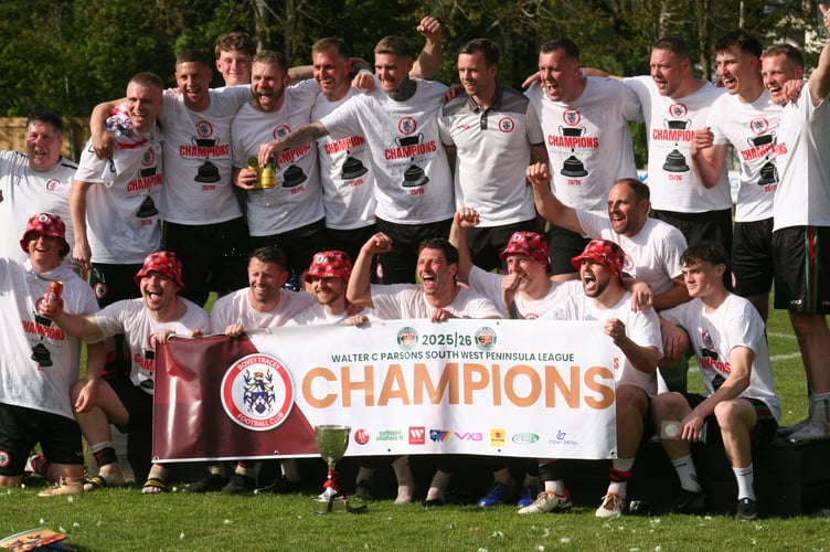 Your SWPL East champions for 25/26, Bovey Tracey AFC.