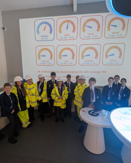 Ivybridge STEM students at Hinckley Point Visitor Centre