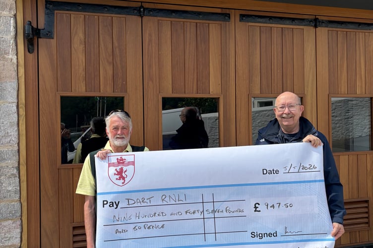 Dave Smith and John Butler outside the new Dart RNLI station