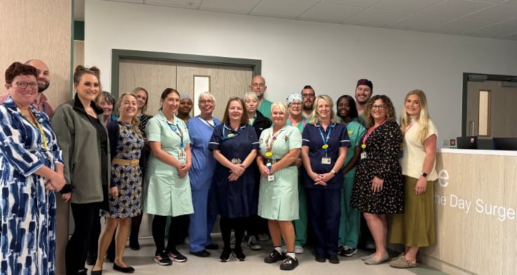 Staff at the Day Surgery Unit after Torbay surgical hub gains national accreditation.