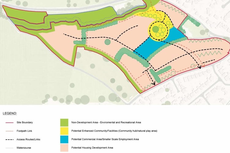 Formal plans have been submitted to Torbay Council to build up to 175 homes at Monksbridge.