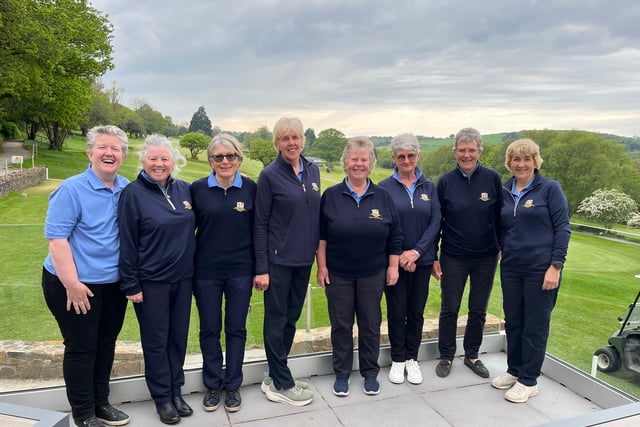 Thurlestone GC ladies and seniors in match action