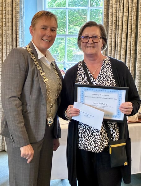 Mayor Cllr Julia Wingate and Julia McGing