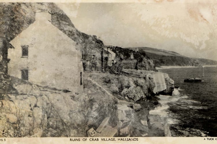 Ruins of Hallsands after storm in 1917