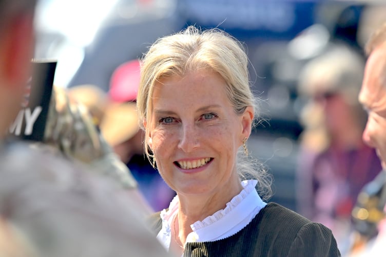 Smiling in the sun  - HRH the Duchess of Edinburgh enjoys the first day of the Devon County Show