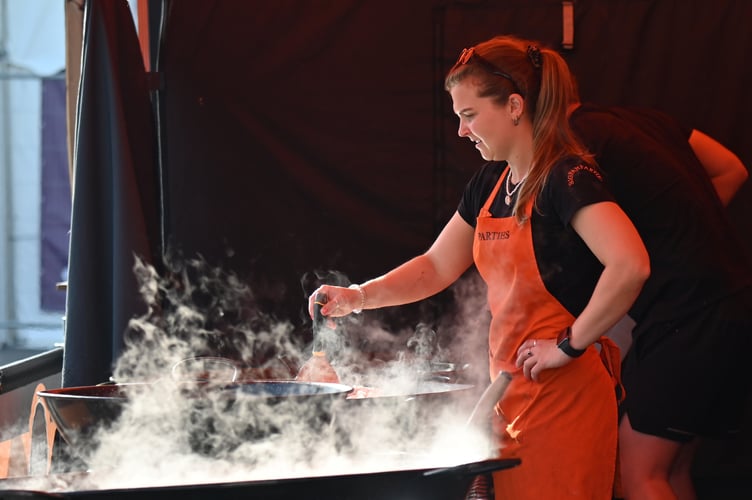 Cooking up a treat in the heat - food is a big hit at the show