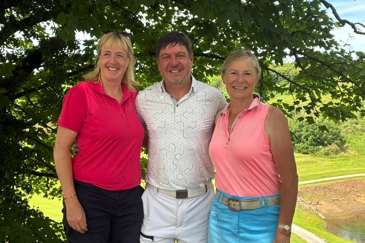 Dartmouth GC trio Beccy Barrett, Richie Ogle and Jules Vincent