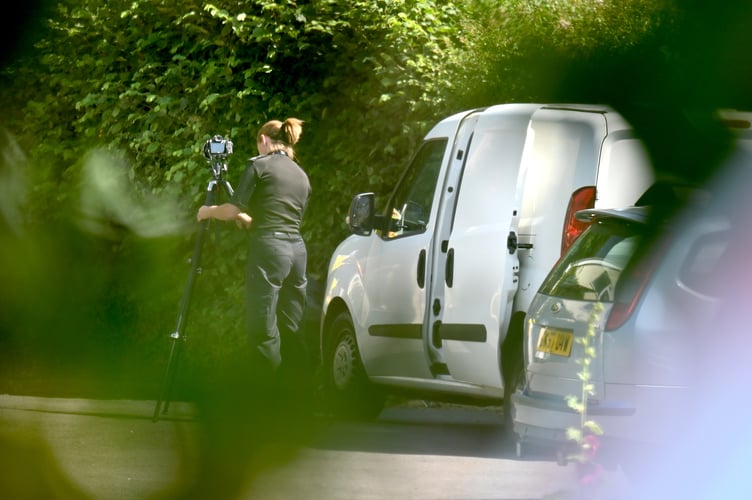 Police forensics officers at WIddecombe's Rest, the home of former MP Ann WIddecombe at Haytor Vale on Dartmoor.
The body of Ms WIddecombe was discovered at the property on Thursday (July 9) with police subsequently launching a murder investigation.
Photo: StevePope/Iliffe