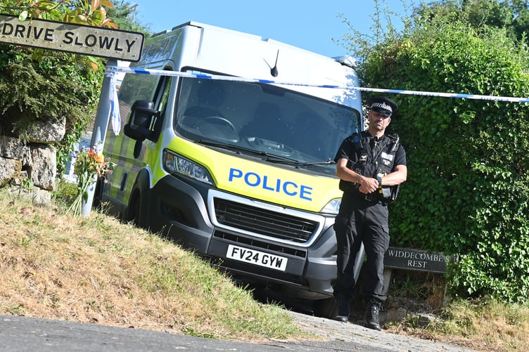 Police at Widdecombe's Rest, the home of former MP Ann WIddecombe at Haytor Vale on Dartmoor.
The body of Ms WIddecombe was discovered at the property on Thursday (July 9) with police subsequently launching a murder investigation.
Photo: StevePope/Iliffe