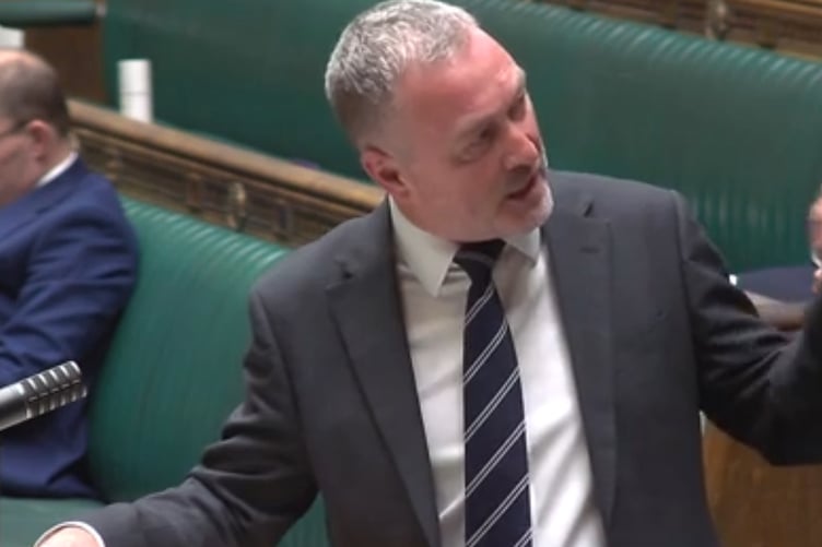 Steve Reed MP delivers his statement on local government reorganisation, which included massive changes for Devon (Image courtesy: Parliament TV).