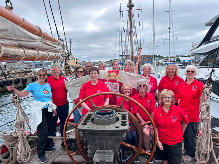 The reunion of the all-girl crew of the British tall ship ‘Sir Winston Churchill’