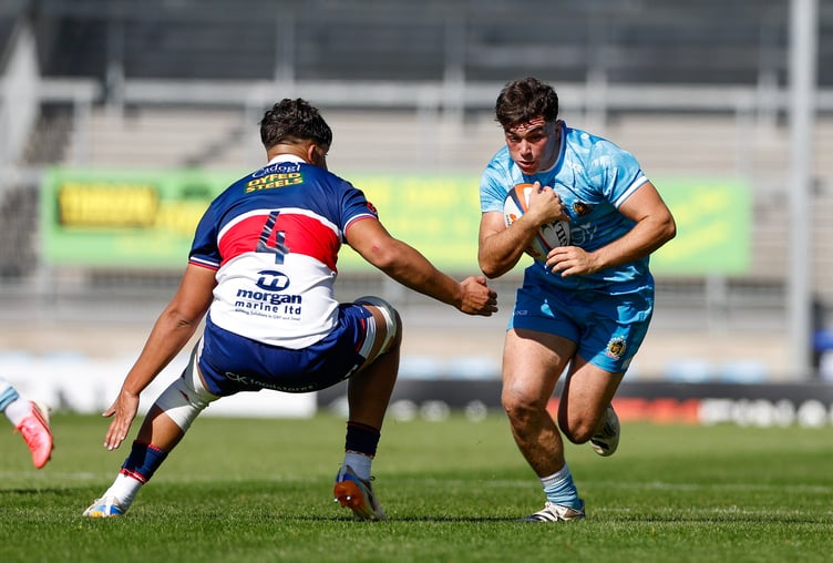 Exeter Chiefs hooker Louie Gulley in pre-season action against Scarlets at Sandy Park