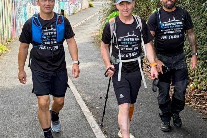 Ricky & Mal, ex Army mates who walked the whole route in solidarity with Liam.