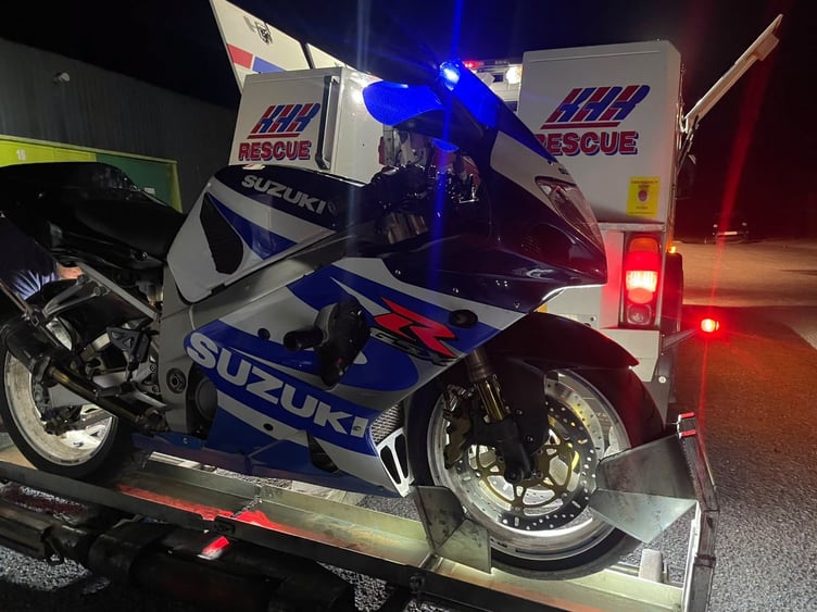 A motorbike seized by Dartmouth police