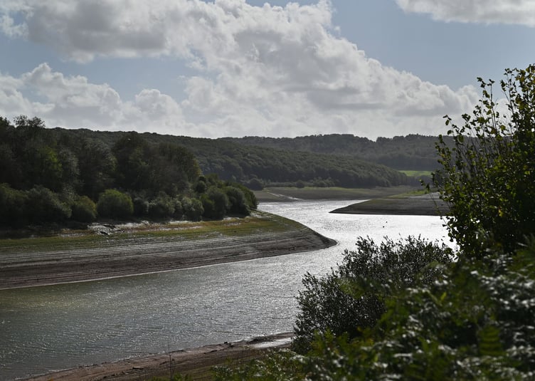 Water levels at Wimbeball Lake reservoir have fallen dramatically to below 25% capacity
