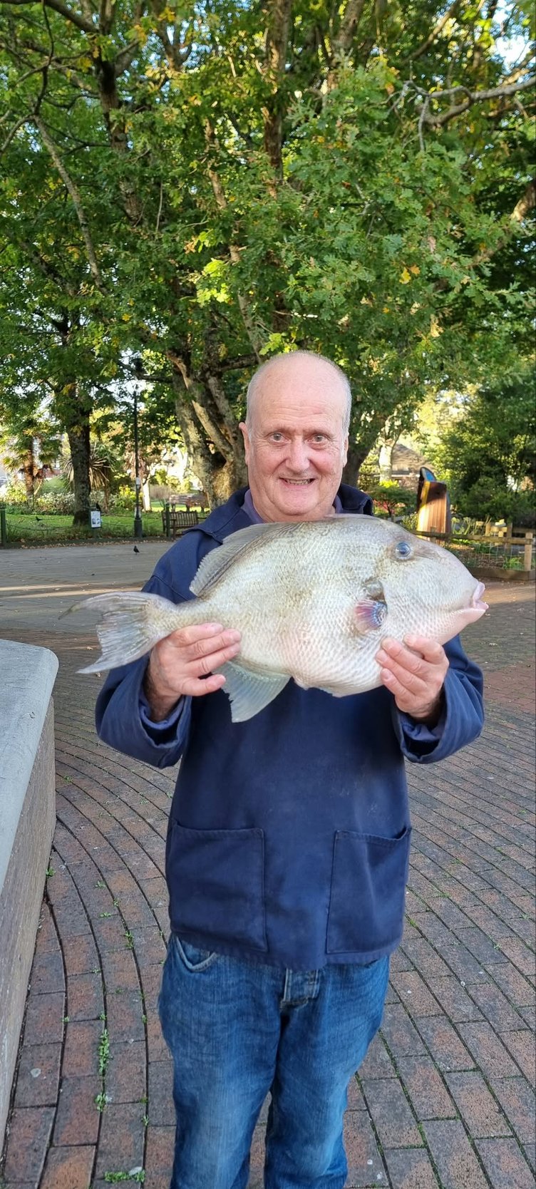 Dave Drury with his award-winning Trigger Fish