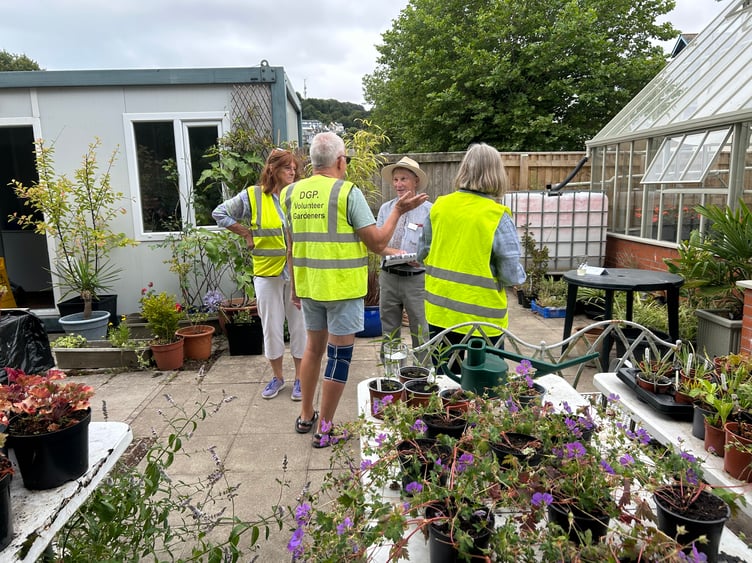 RHS Judge Ian Cawley with some of the volunteers in July