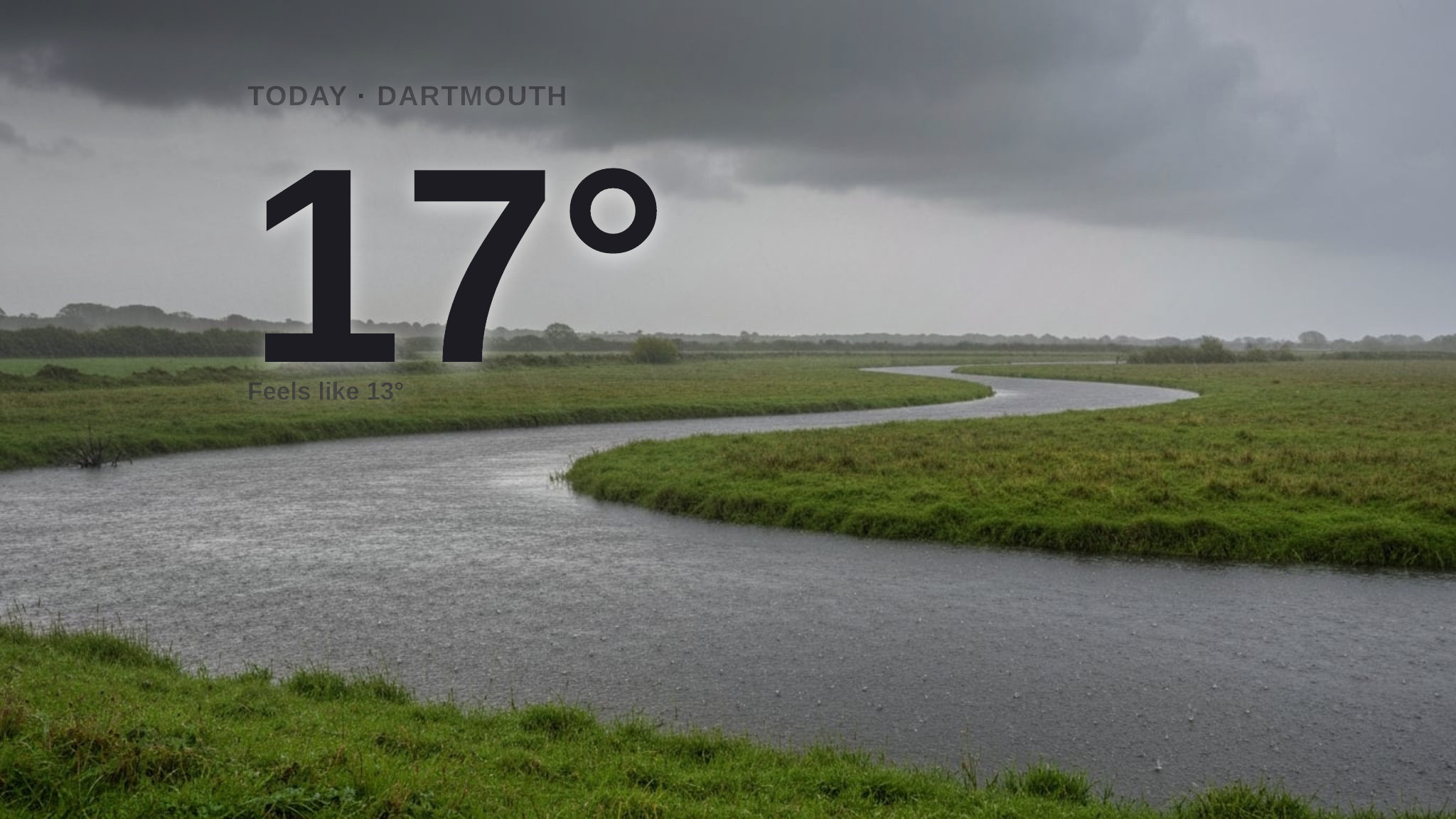 Heavy rain on the way for Dartmouth - here's your Monday forecast
