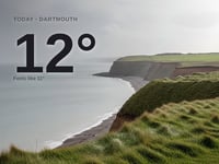 Dartmouth: rainy day, high of 12°C