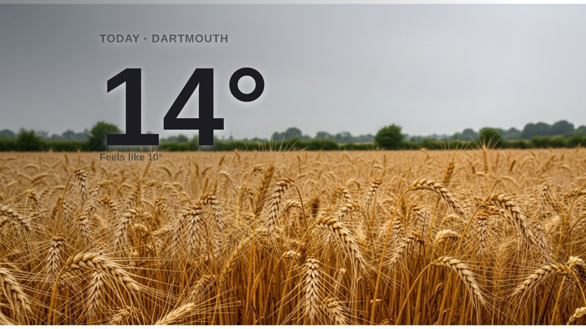 Rain on the way for Dartmouth today - here's your Monday forecast