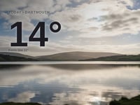 Dartmouth: partly cloudy, high of 14°C