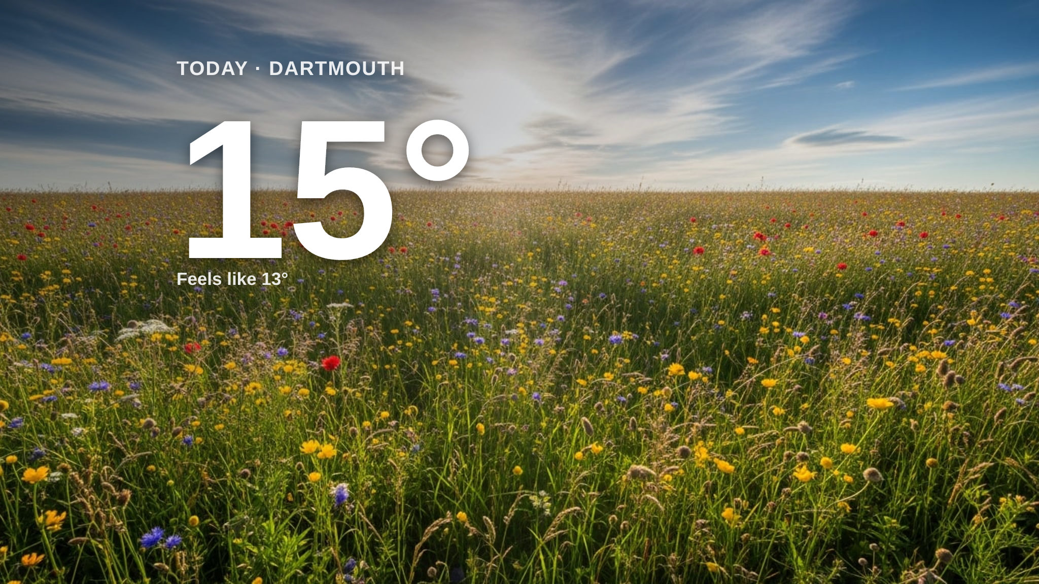 Partly cloudy skies for Dartmouth today - here's your Wednesday forecast